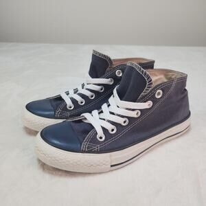 Converse Mid Top Dark Blue Sneakers Womens 6 Faded Grunge Skater Preppy All Star